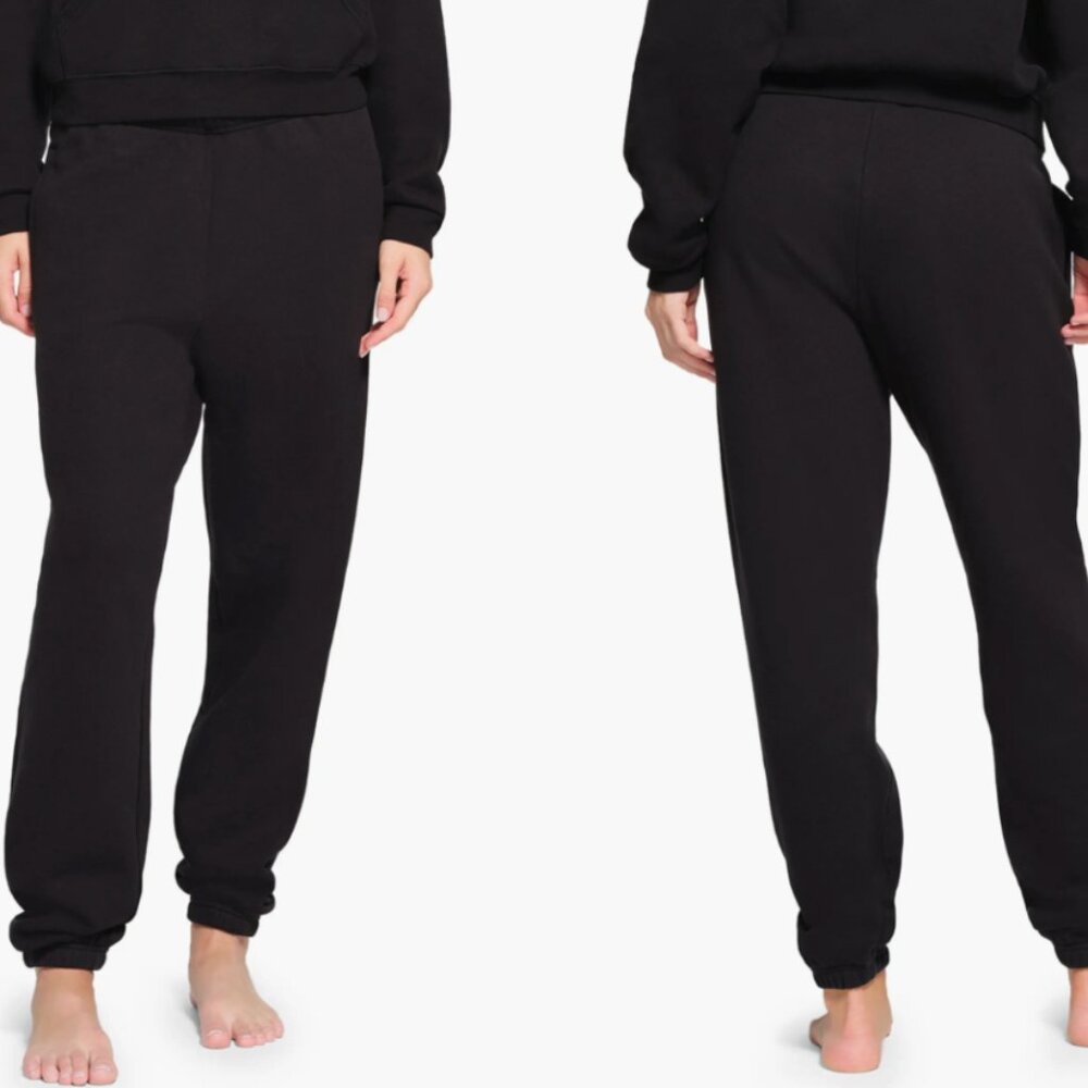 SKIMS Small Cotton Fleece Blend Classic Joggers in Onyx